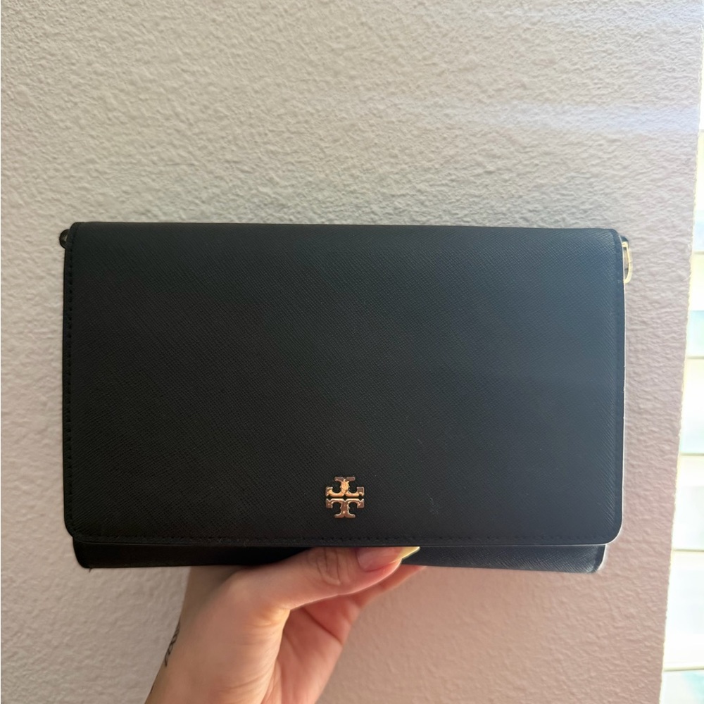 Tory Burch Black Leather Wallet